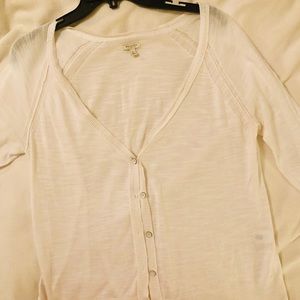 Sonoma 3/4 sleeve off-white button up cardigan